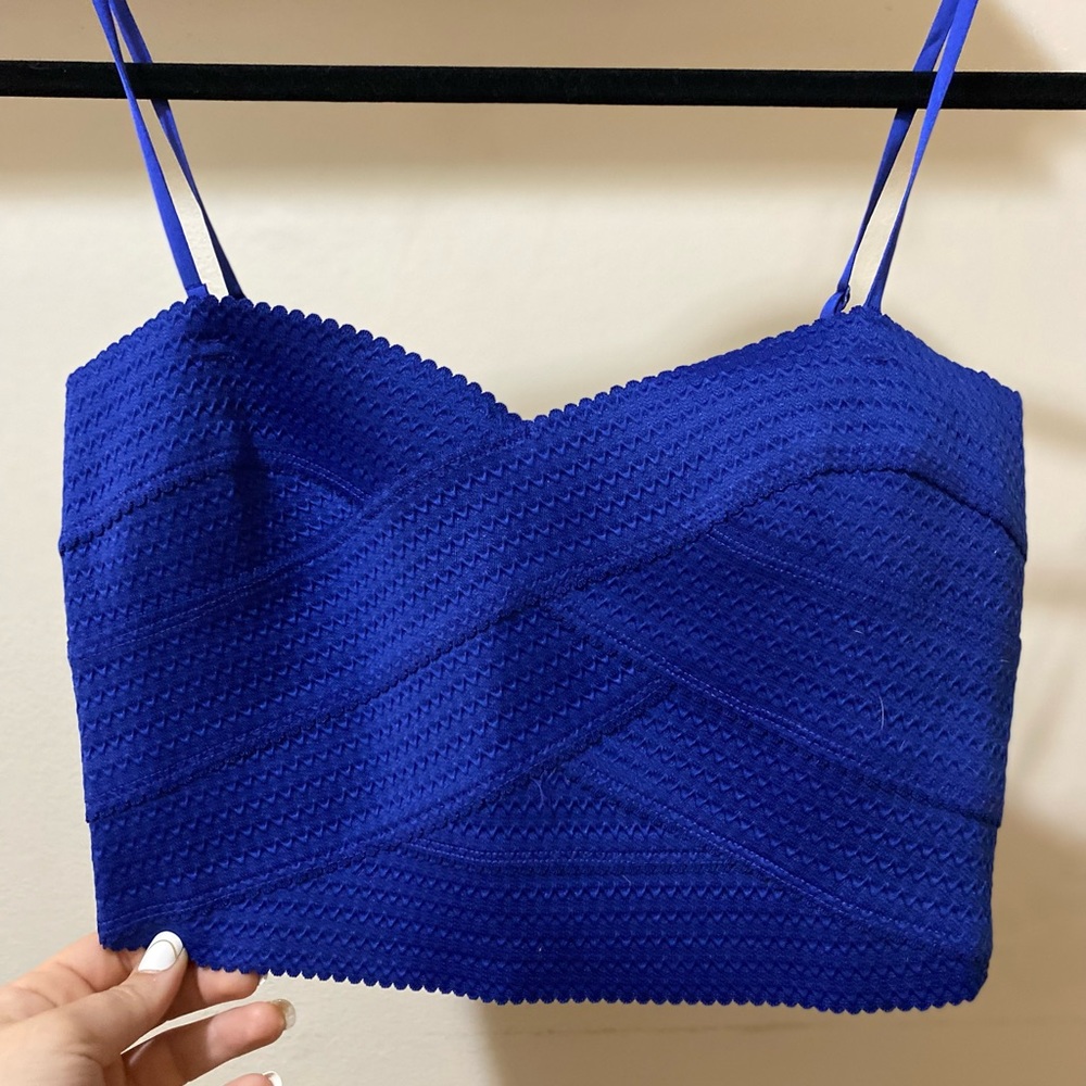 Blue express sweetheart tube top; NWT size S/P